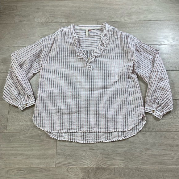 Anthropologie Pilcro Brianna Ruffle Blouse - Picture 2 of 11